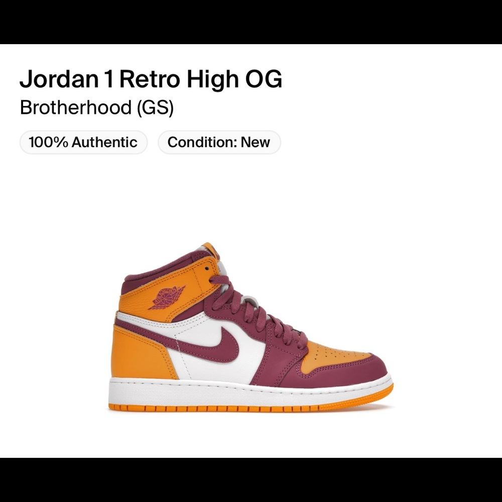 Air Jordan 1 Retro High OG (GS) ‘Brotherhood’